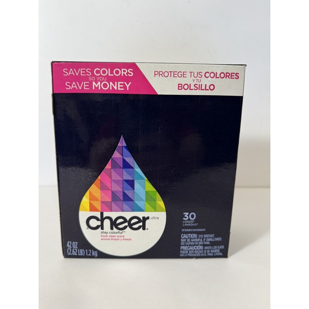 Cheer Ultra Stay Colorful‎ Fresh Clean Scent Powder Laundry Detergent 30 Loads